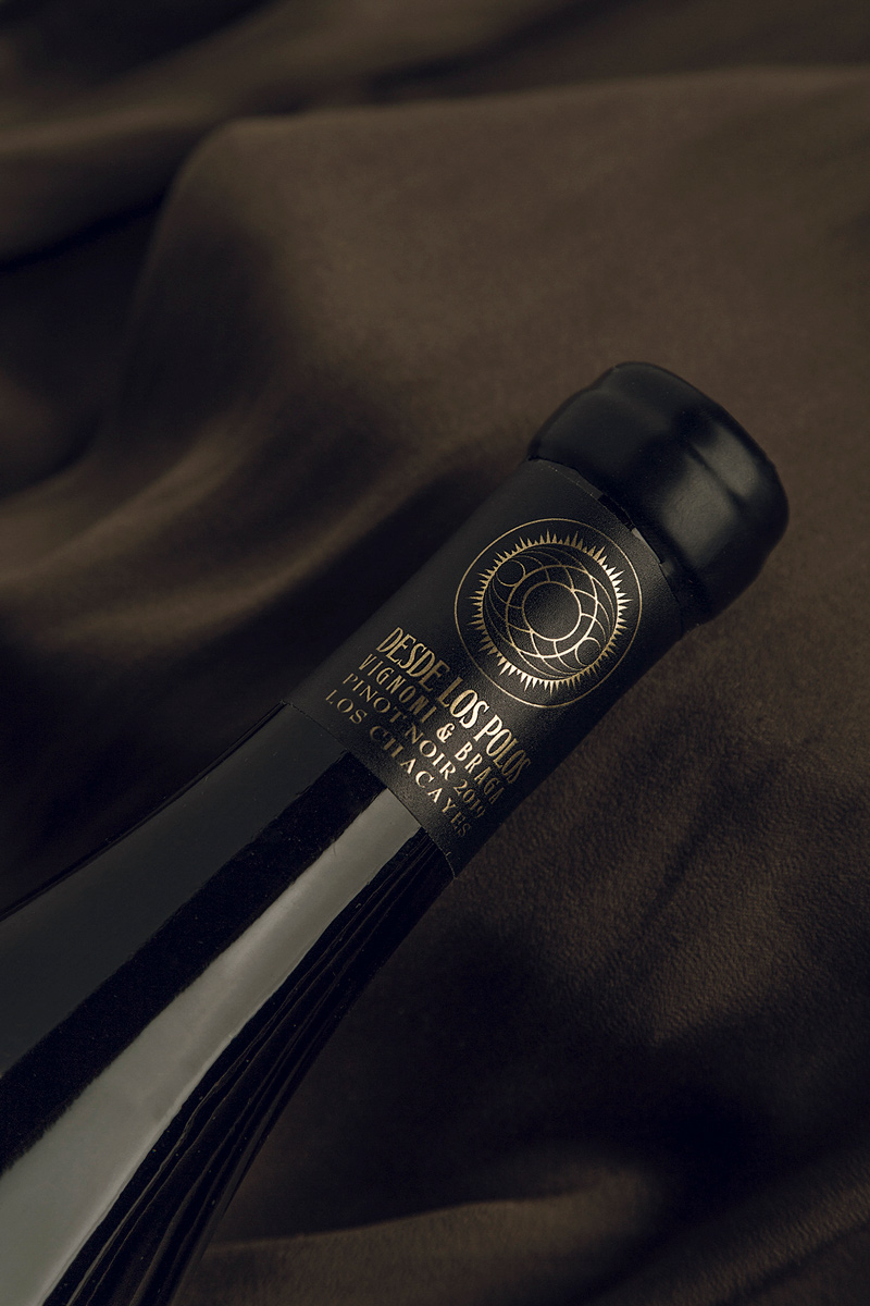 Desde Los Polos wine label design Mendoza Argentina worlds elegant modern minimalist gold winning award