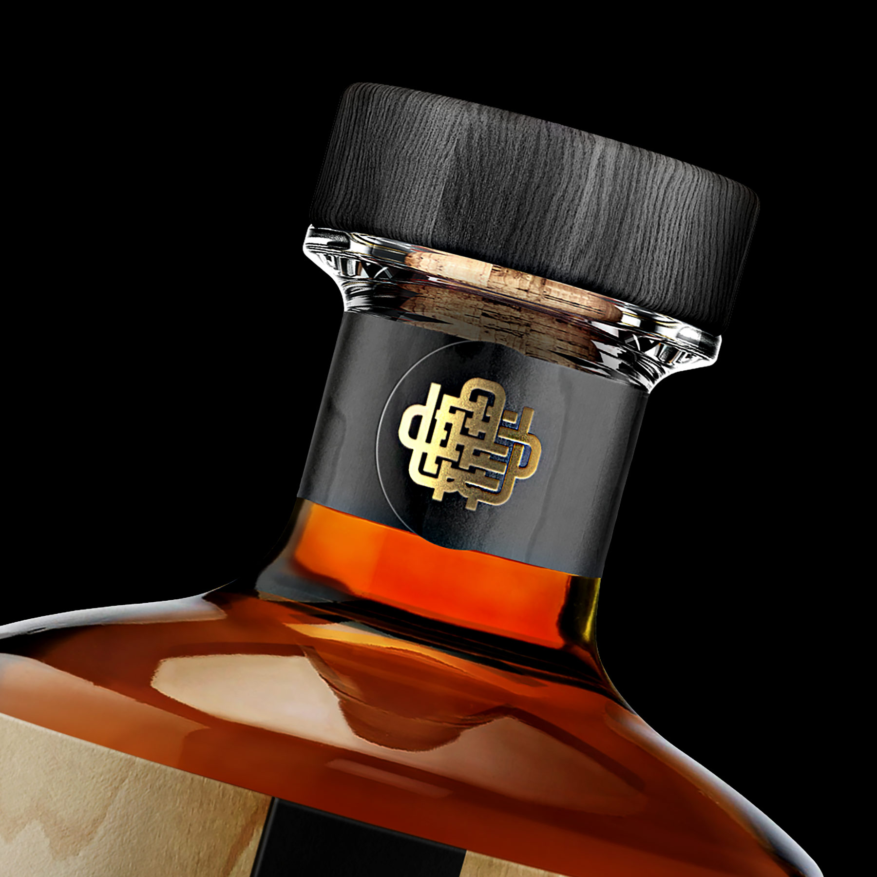 Owen distillery Whisky Blended malt label design scotch packaging premium UK collarin neck