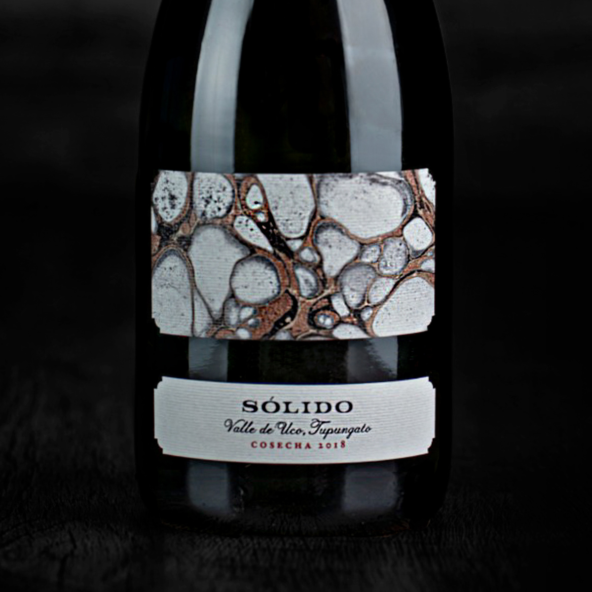 Wine label design Solido Sitio La Romain Caos Matias Michelini Mendoza Argentina
