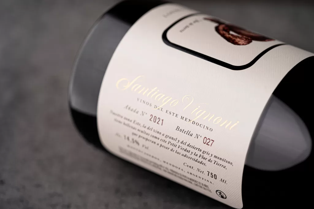 Santiago Vignoni vino tinto este mendoza argentina etiqueta